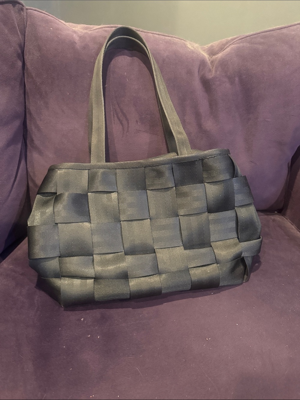 Harveys Black Woven seatbelt Bag
